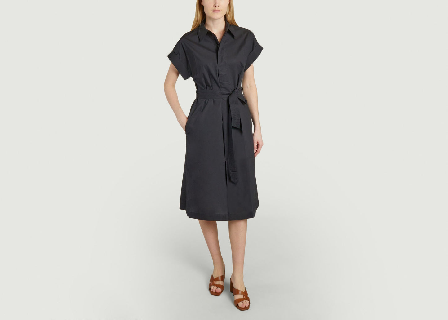 Cloe Black Shirt Dress