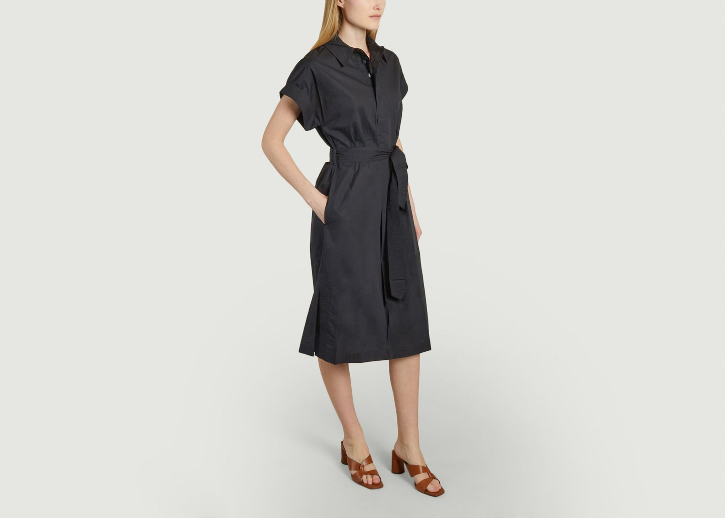 Cloe Black Shirt Dress