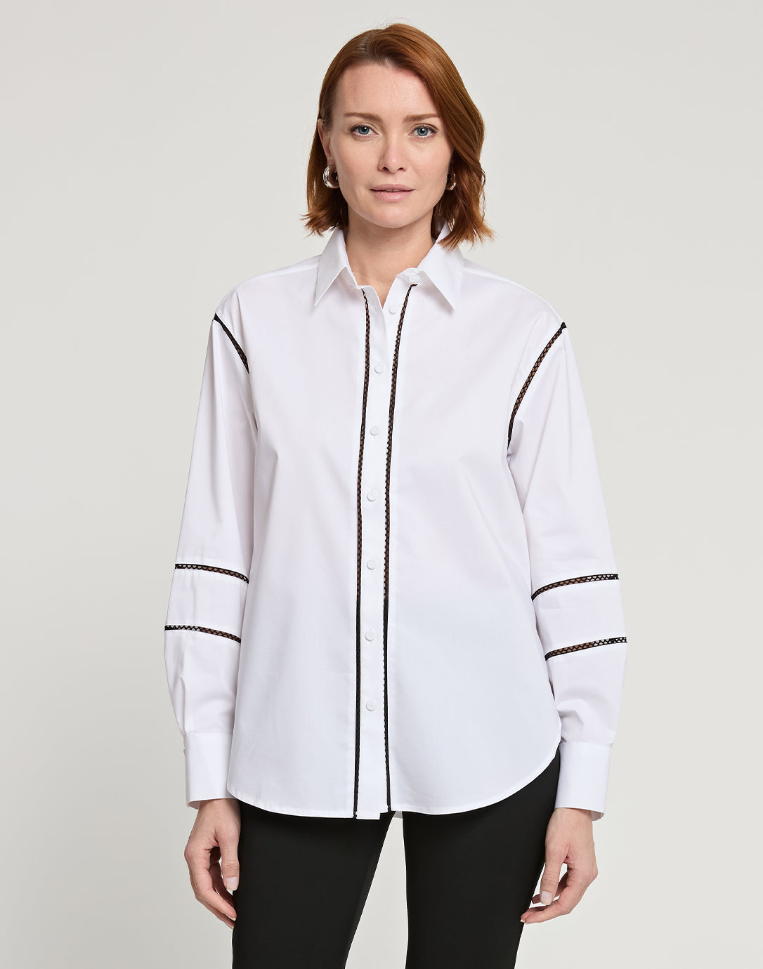 Halsey Black Trimmed Shirt