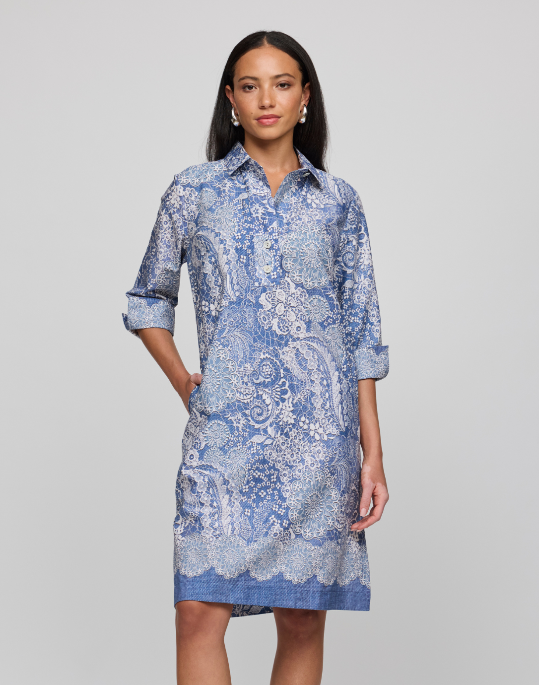 Charlotte Lace Print Dress