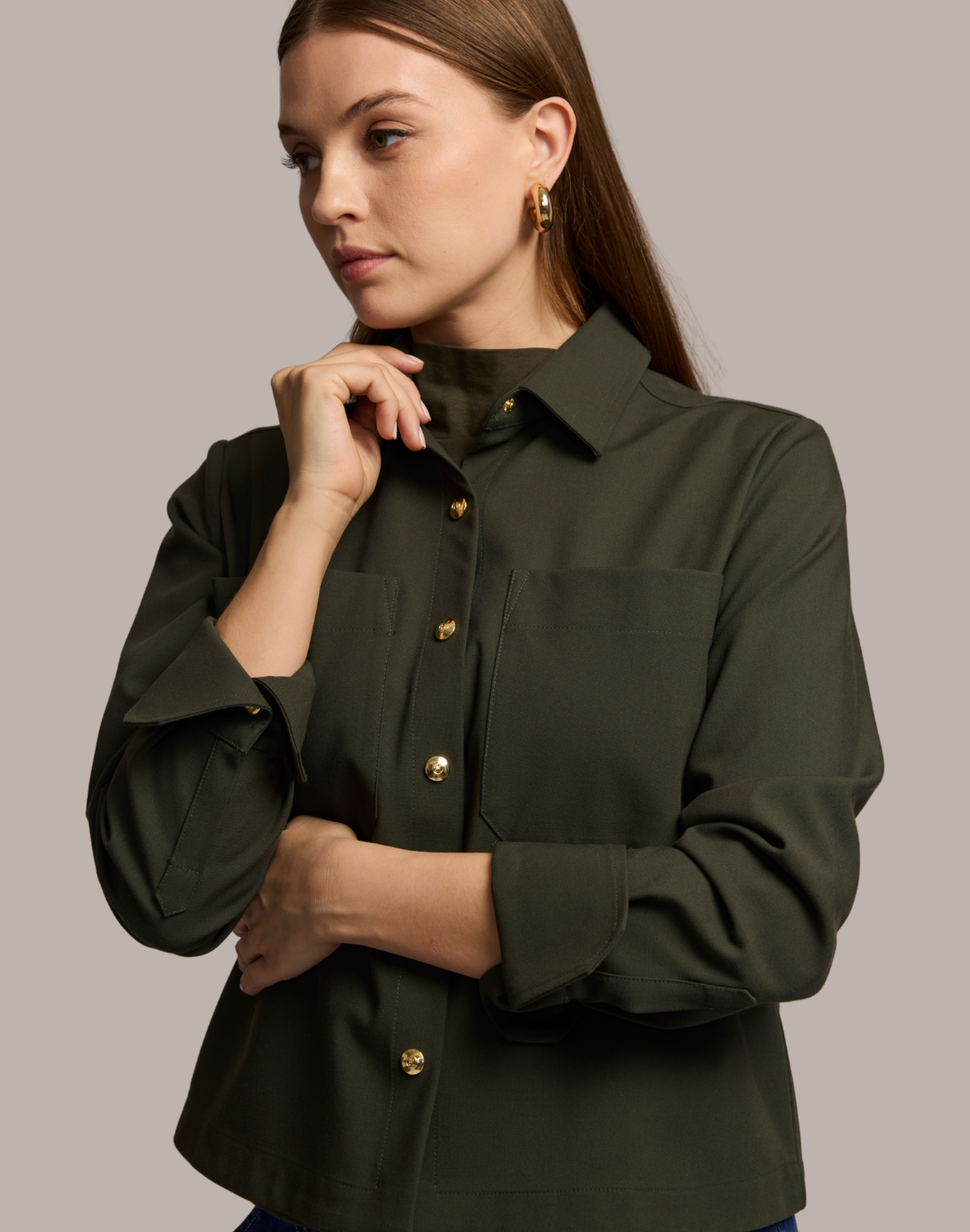 Astrid Cavalry Twill Olive Jacket
