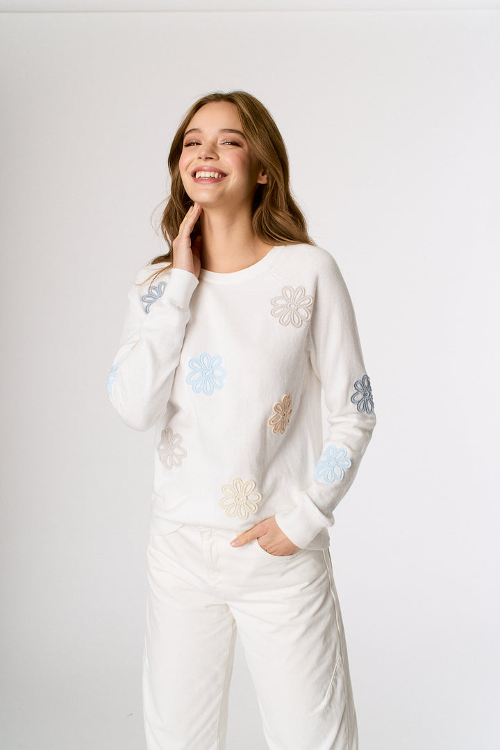 Multi Color Flower Sweater