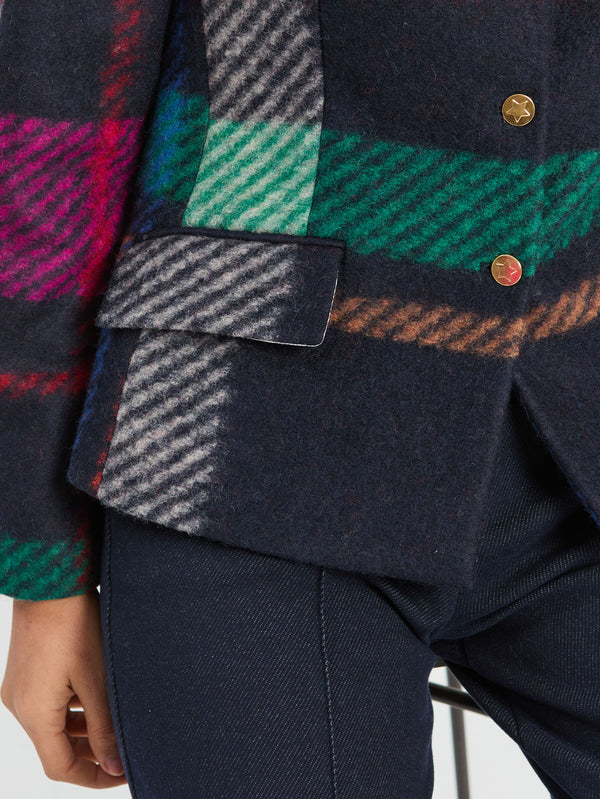 Plaid Multicolor Wool Jacket