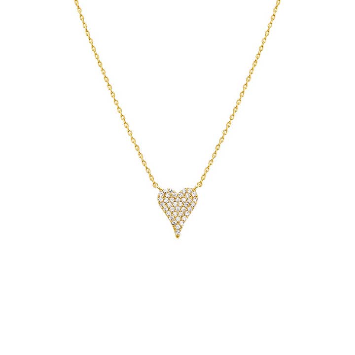 CZ Heart Necklace 13MM
