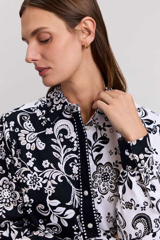 Jodie Abstract Daisy Short Shirt