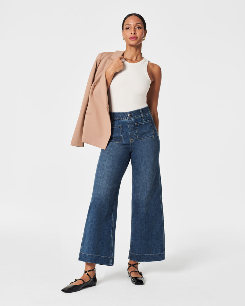 Cropped Wide-Leg Jeans