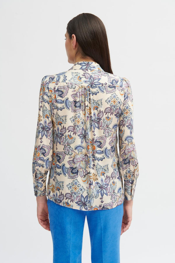 Blue Floral Blouse