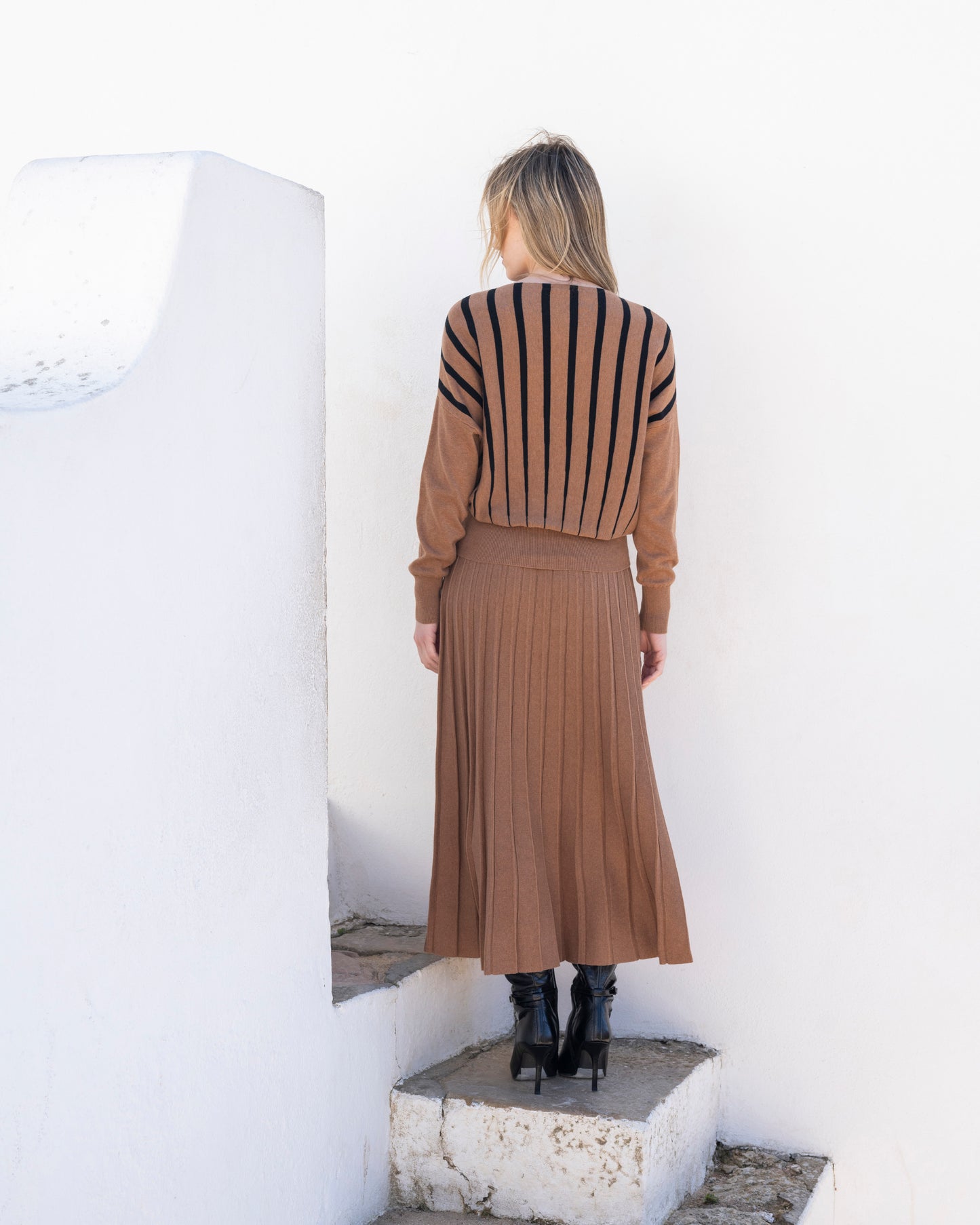Relaxed Stripe Cotton Sweater