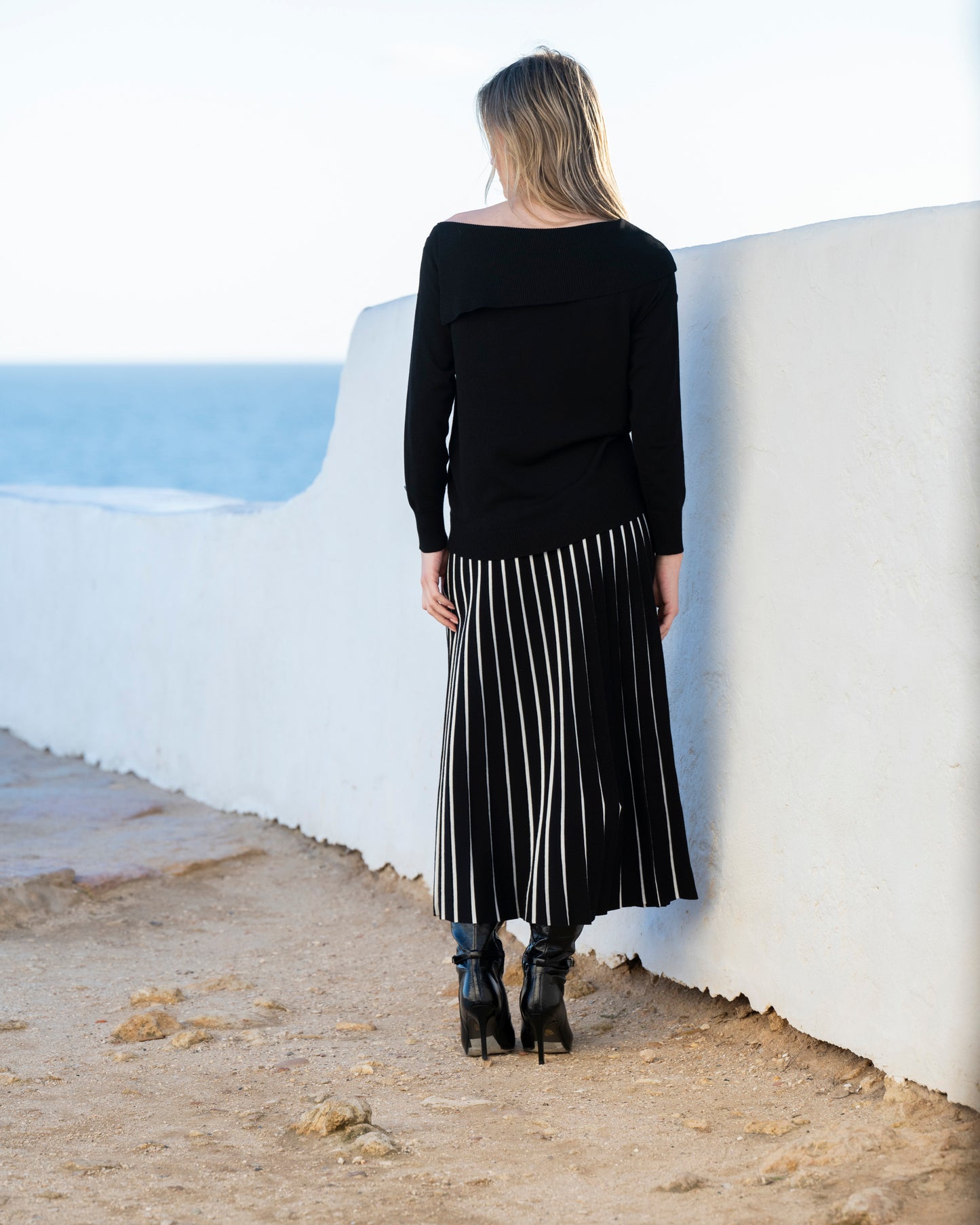 Off The Shoulder Black Sweater