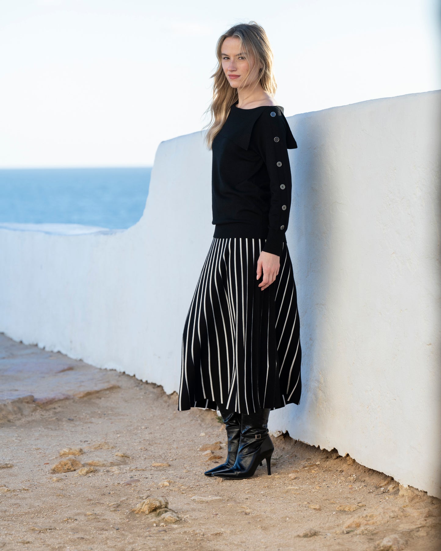 Off The Shoulder Black Sweater