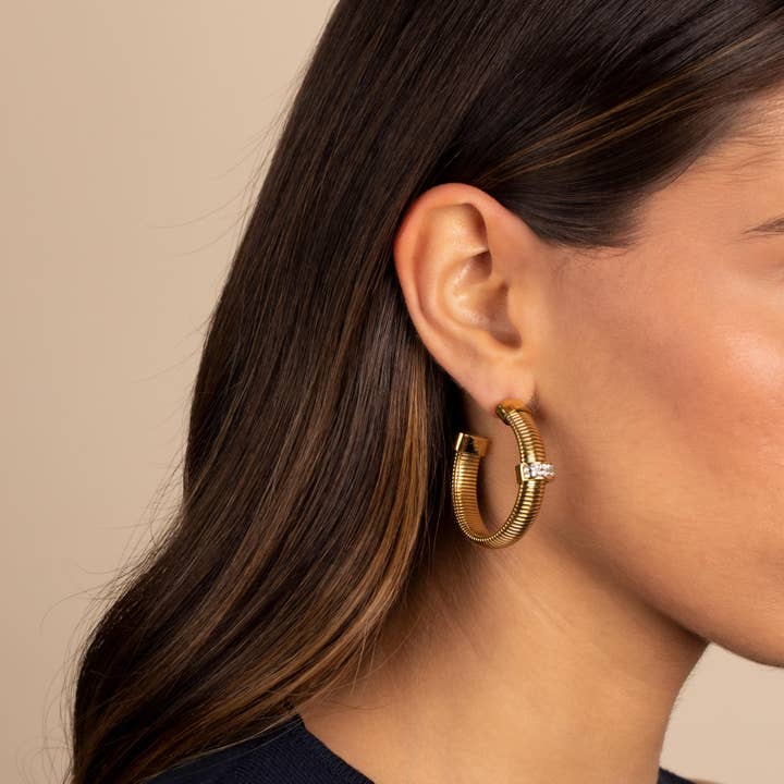 Snake Open Hoop Earring