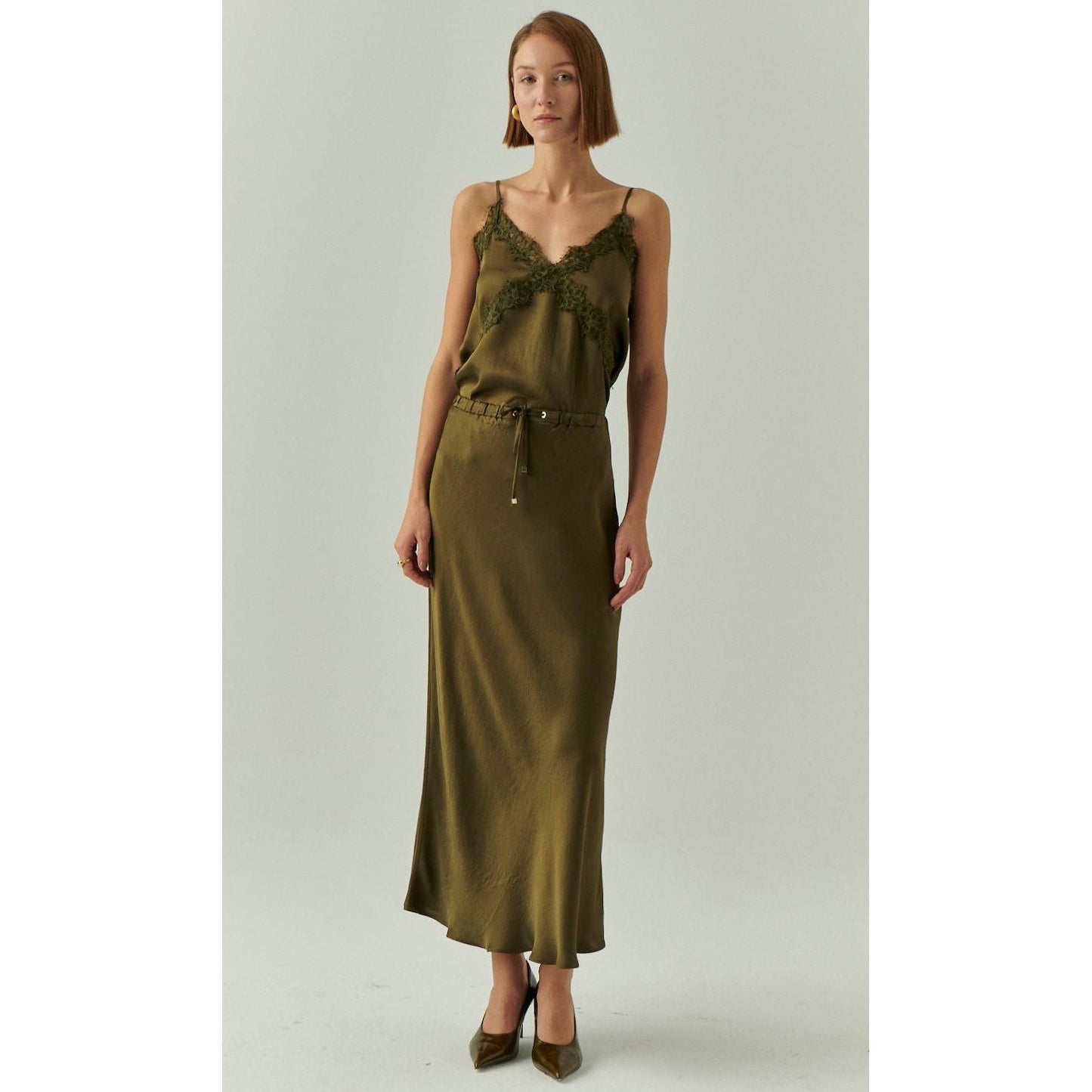 Elina Olive Skirt