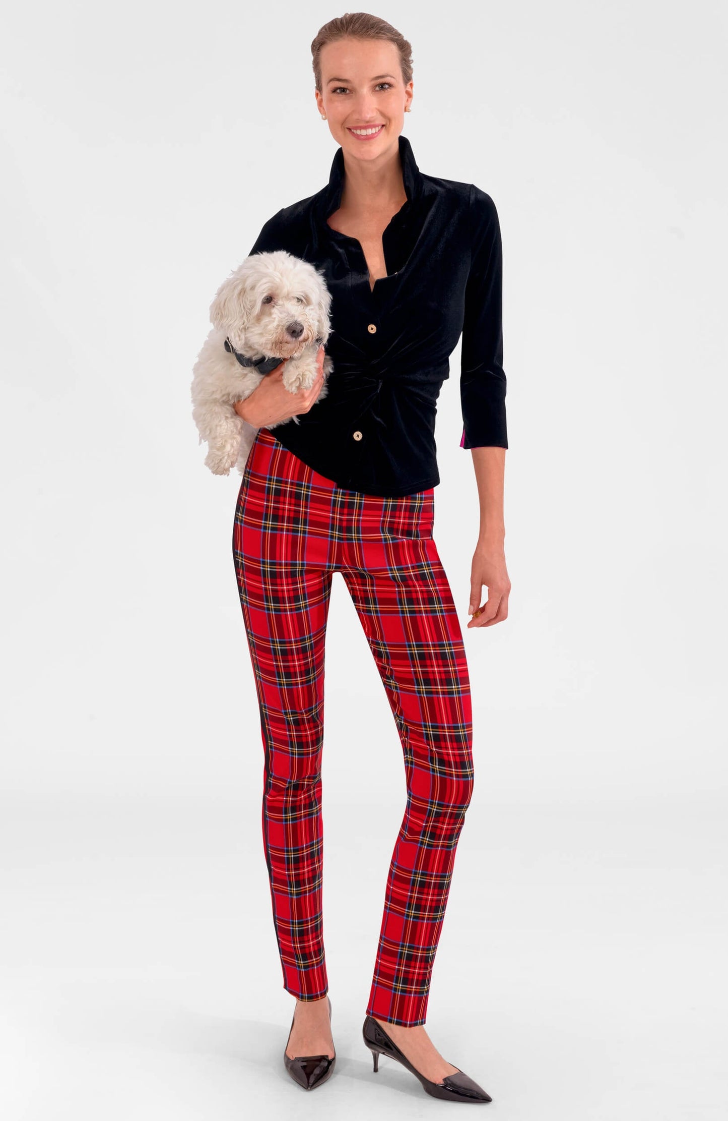 Plaid Pull on Pants