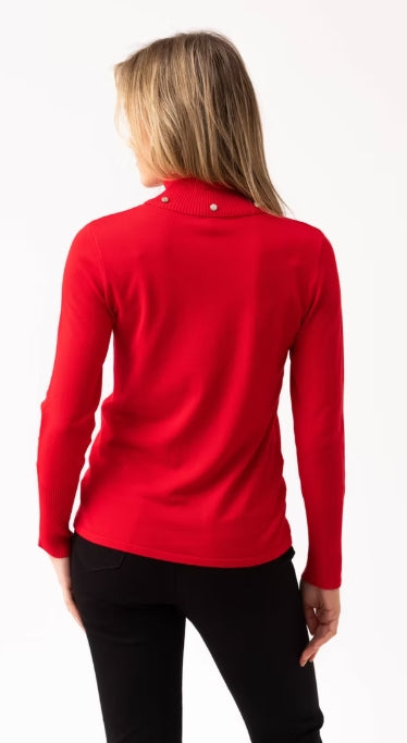 Classic Red Turtleneck Sweater