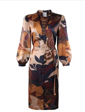 Franchesca Etruscan Scroll Midi Dress