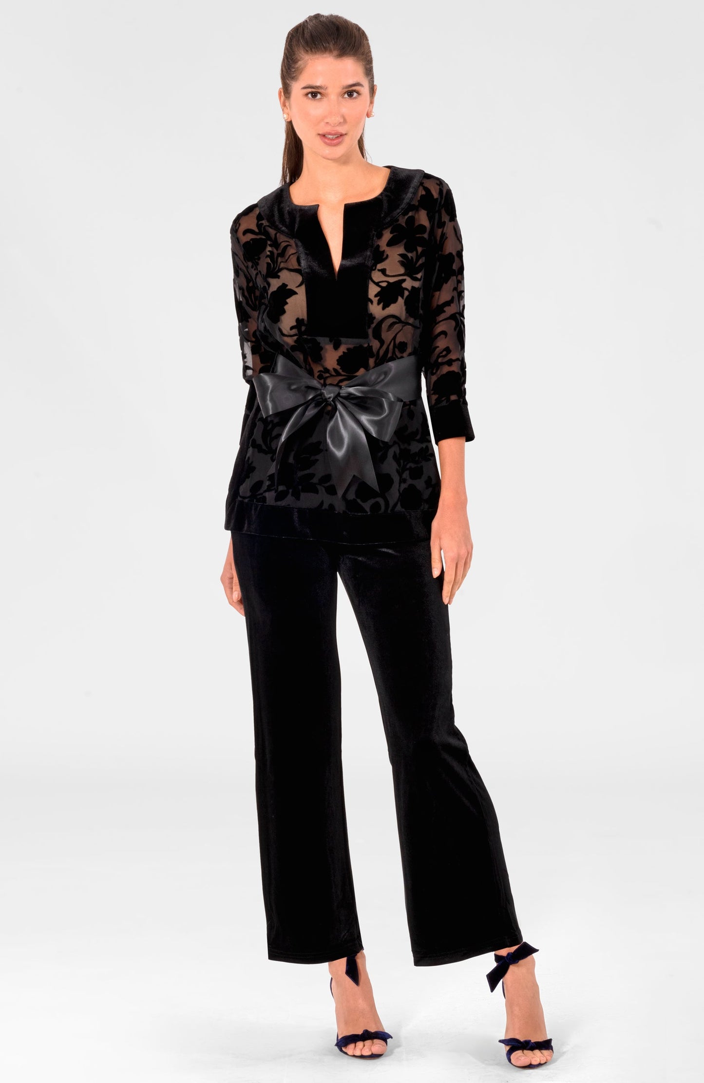 Floral Velvet Tunic