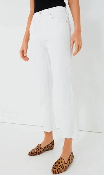 EL Cropped white Jeans