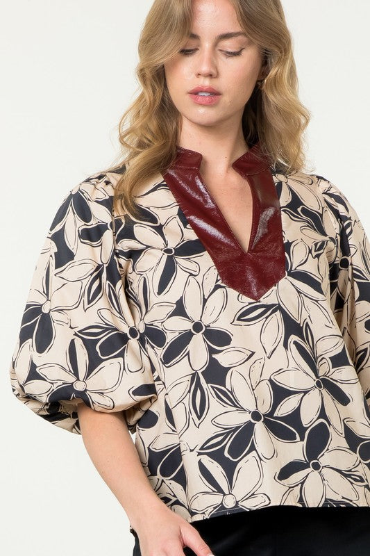 Flora Puff Sleeve Top