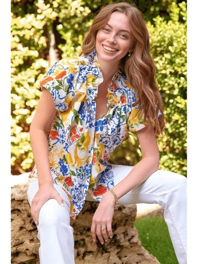 Jenny Limoncello Print Top