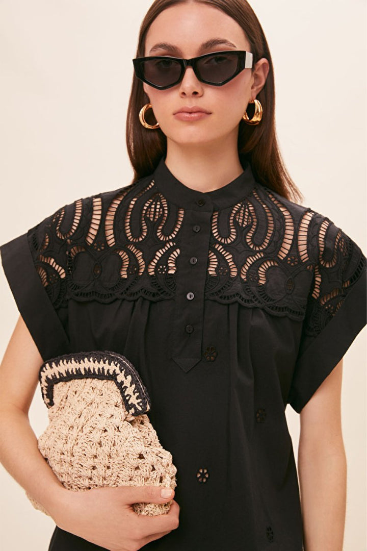Leana Black Top