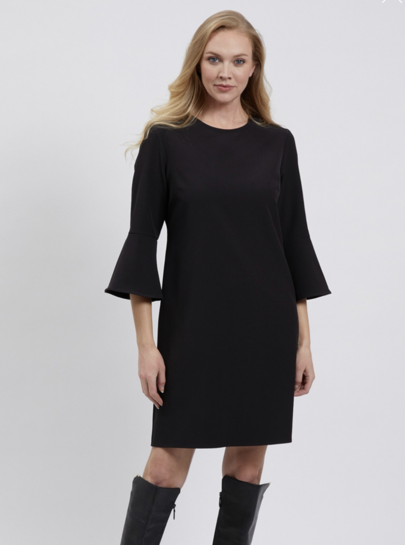 Black Bell Sleeve Dress