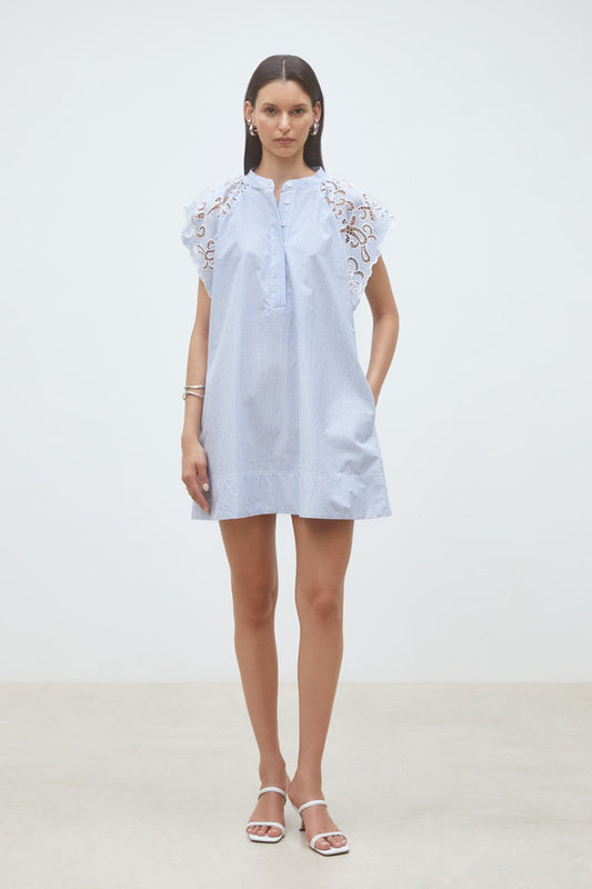 Cindy embroidered stripped Dress