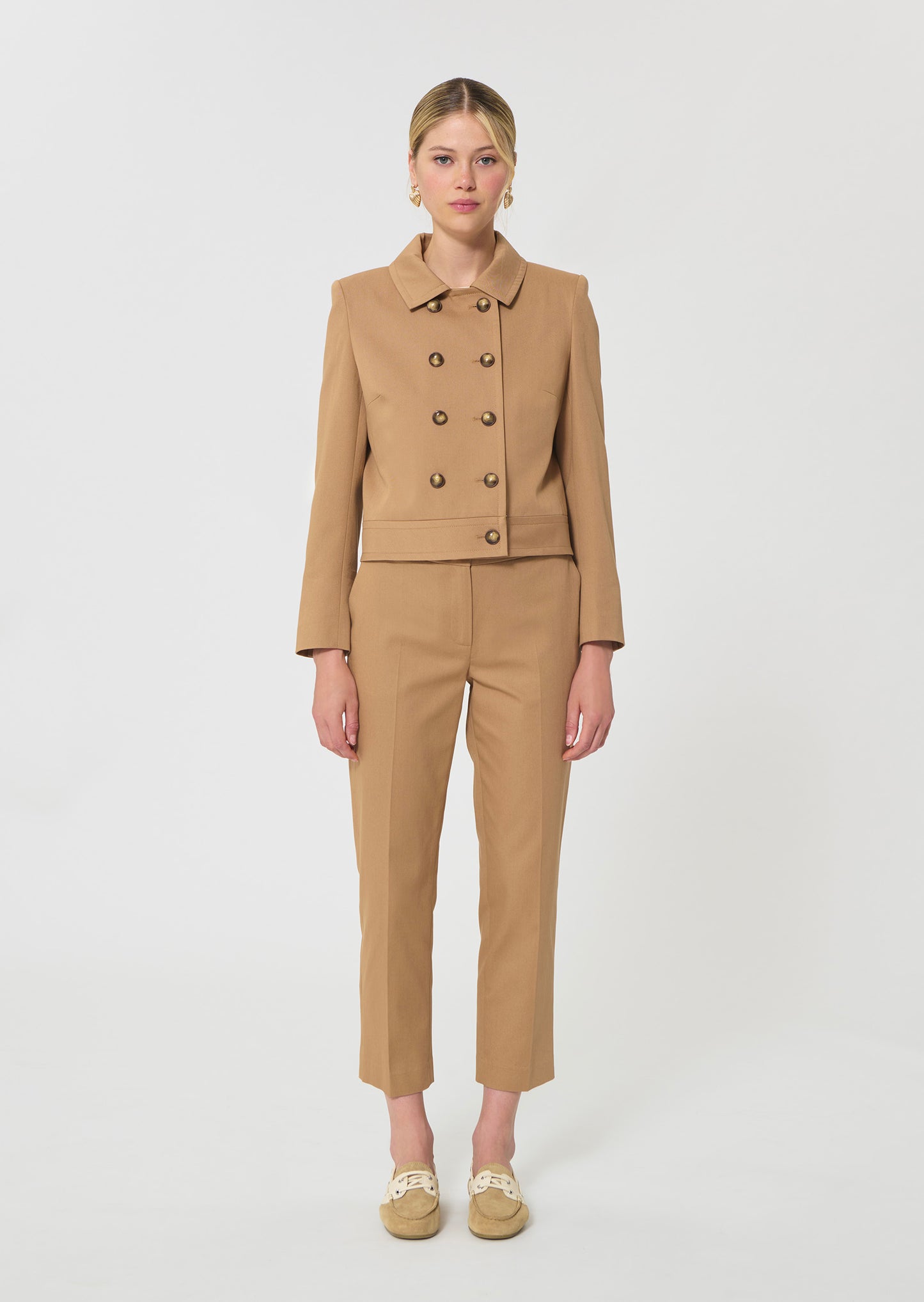 Virginia Beige Cotton Jacket