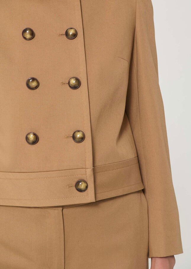 Virginia Beige Cotton Jacket