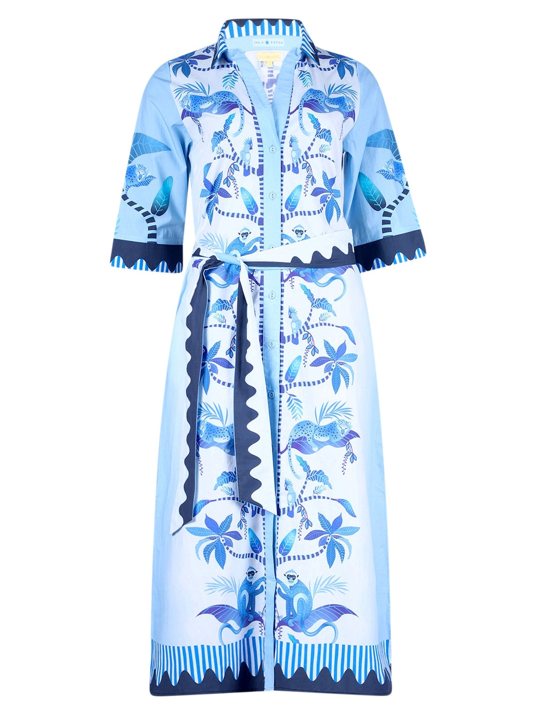 Monkey Blue Midi Dress