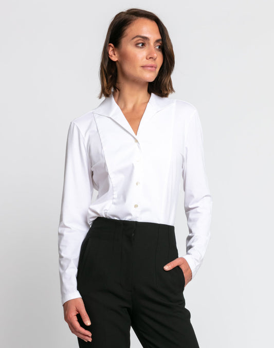 Donna Wing Collar White Shirt