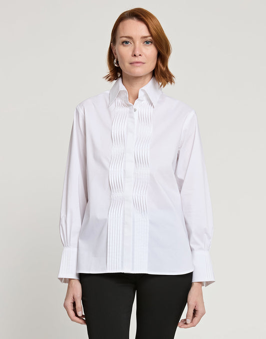 Lilith Pleated Placket Shirt
