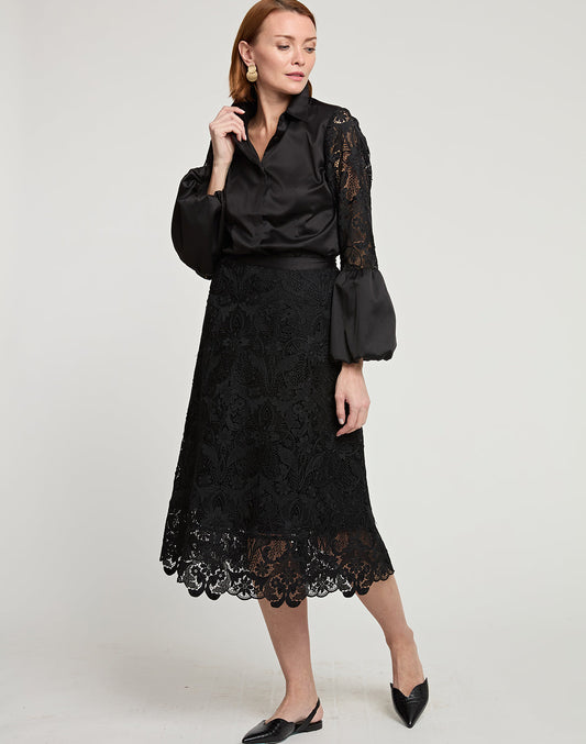 Gabby Black Lace Skirt