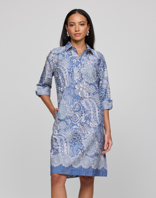 Charlotte Lace Print Dress