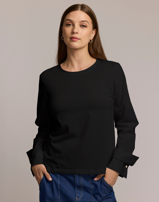 Reagen Long Sleeve Black Shirt