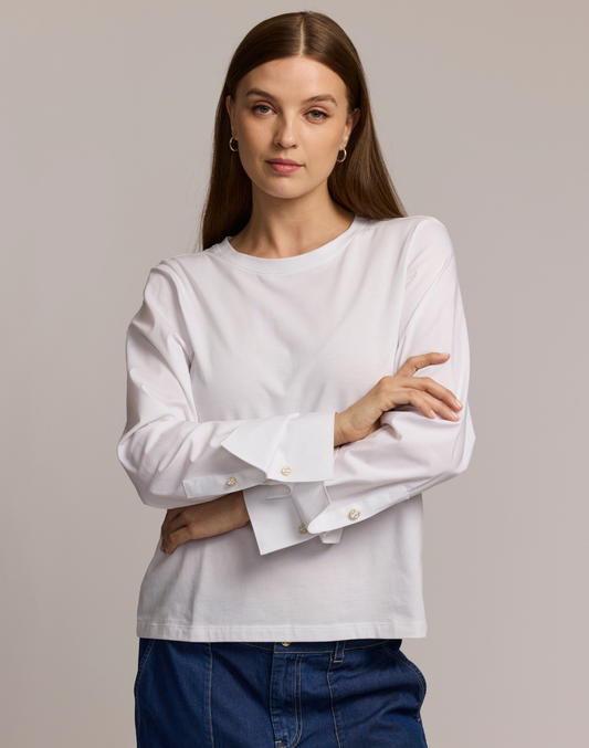Reagen Long Sleeve White Shirt