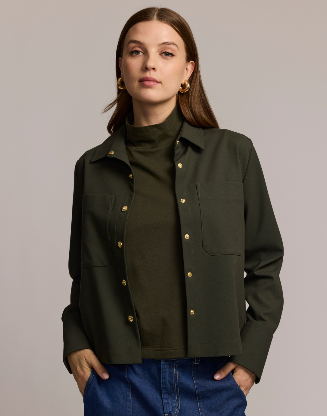Astrid Cavalry Twill Olive Jacket