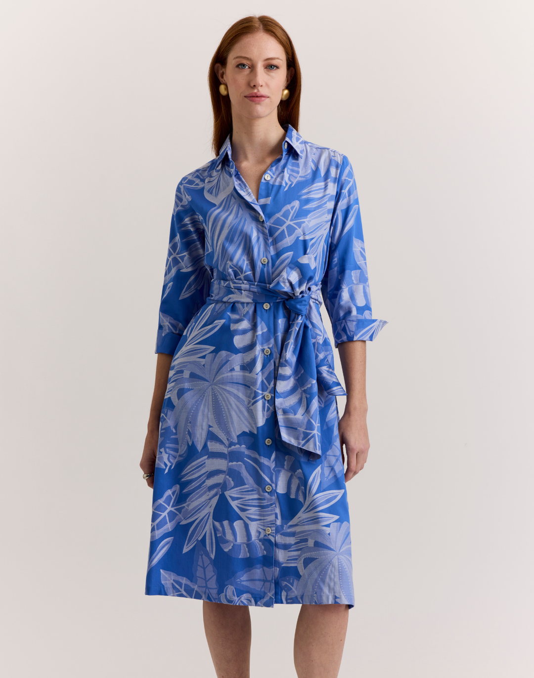Tamron Leaf Motif Jacquard Dres