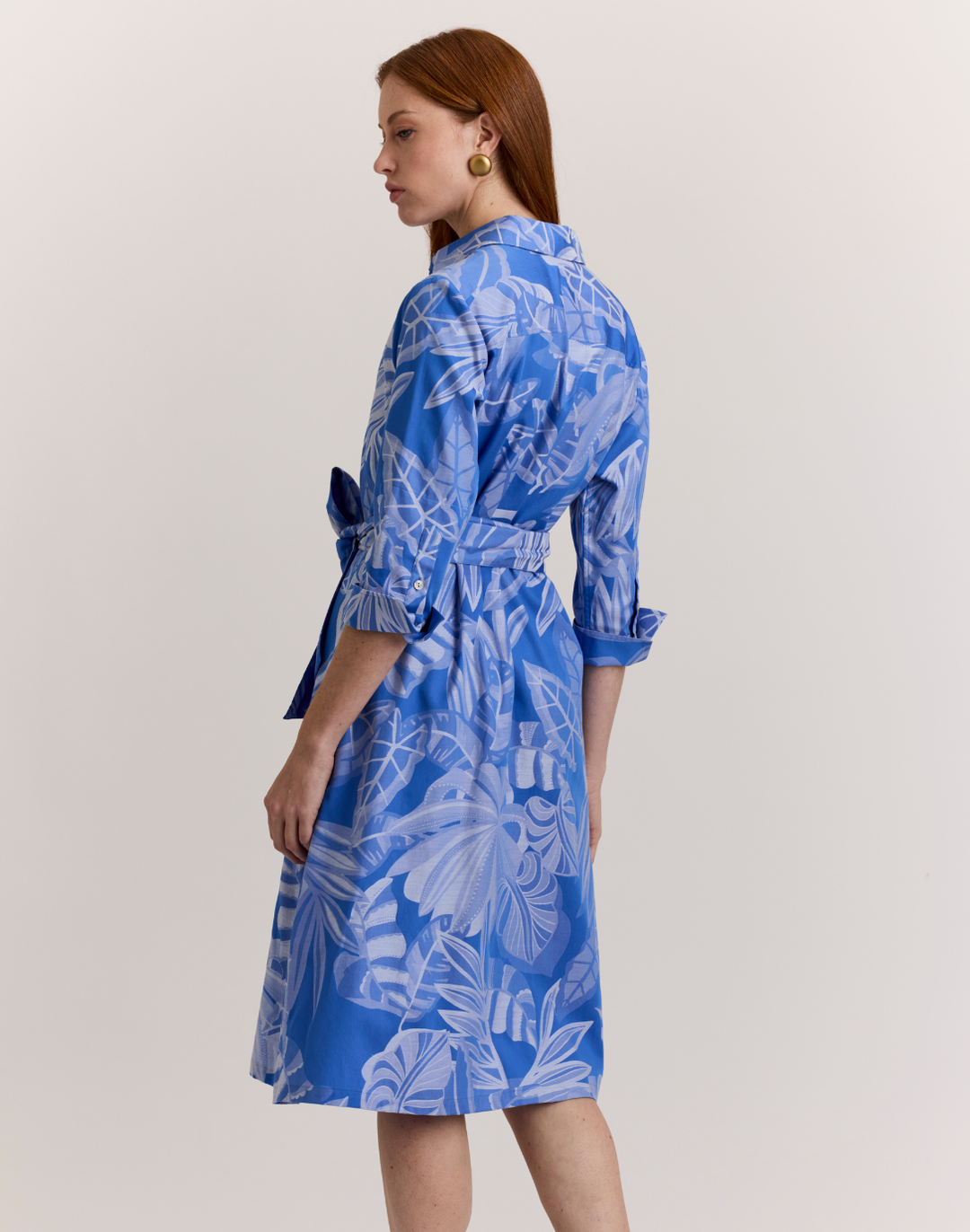 Tamron Leaf Motif Jacquard Dres