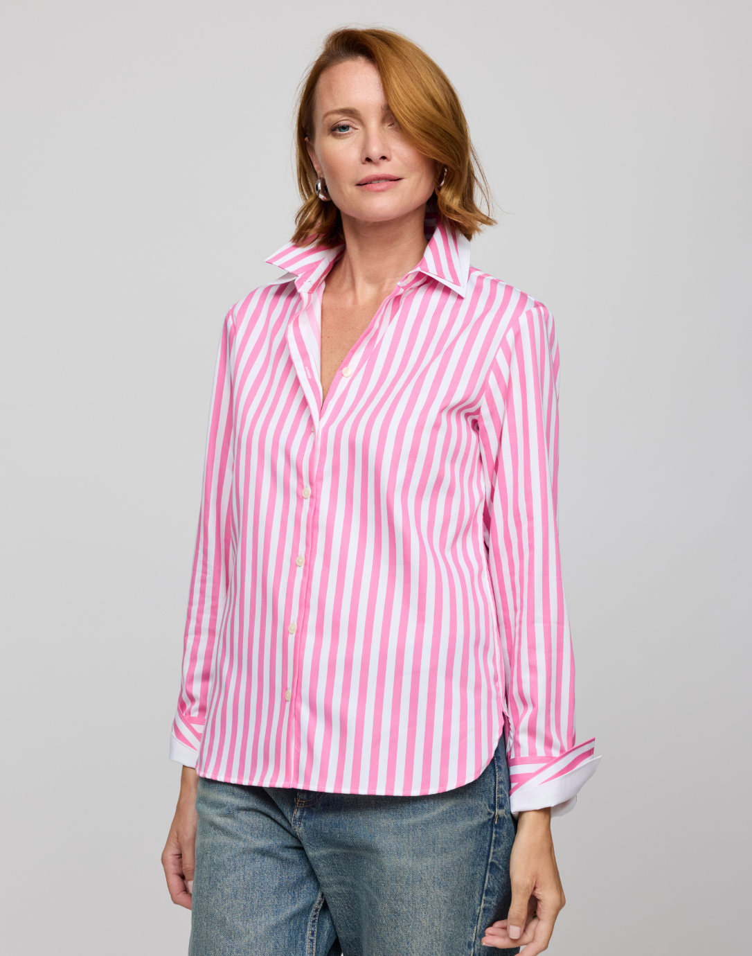 Margot Pink/White Stripe Shirt