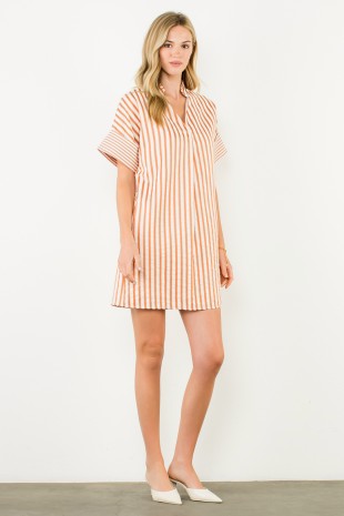 Maggie Rust Striped Dress