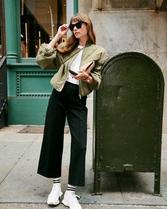 SPANX Ponte Cropped Wide Leg Pant