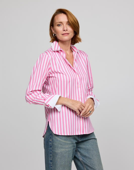 Margot Pink/White Stripe Shirt