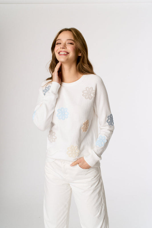 Multi Color Flower Sweater