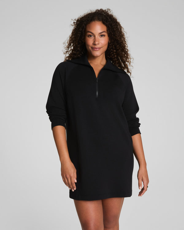 SPANX AirEssentials Half Zip Black Dress