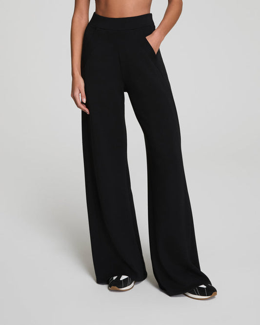 SPANX AirEssentials® Wide Leg Track Black Pant