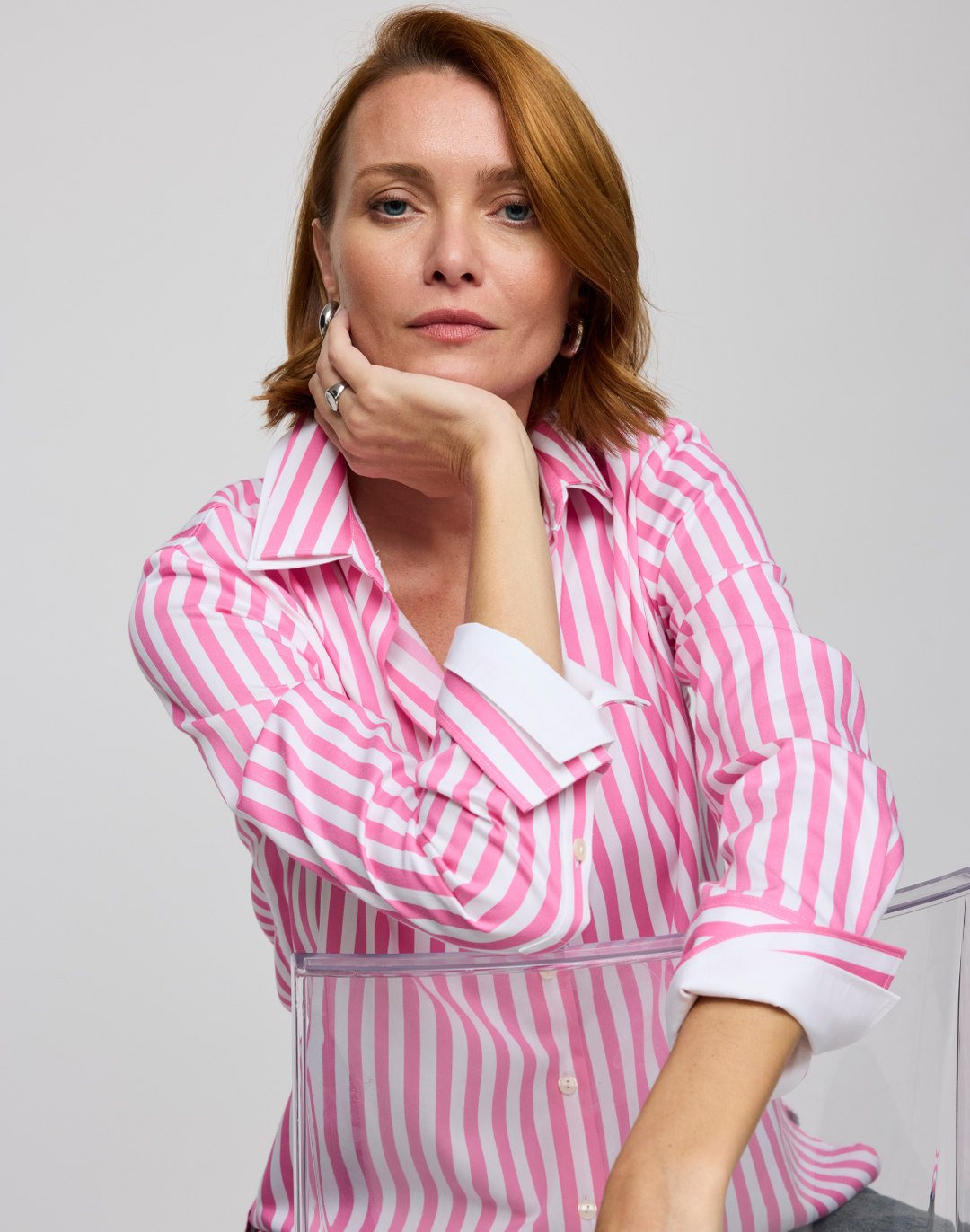 Margot Pink/White Stripe Shirt