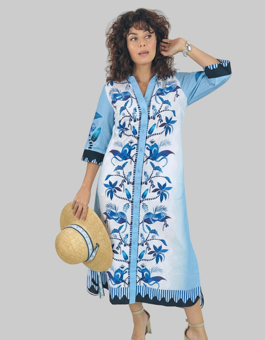 Monkey Blue Midi Dress