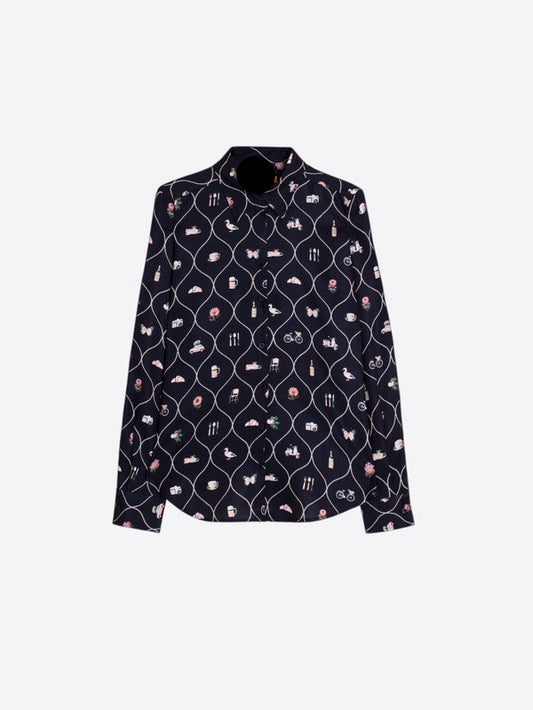 Navy Brassiere Shirt