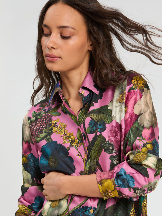 Floral Print Silk Blouse