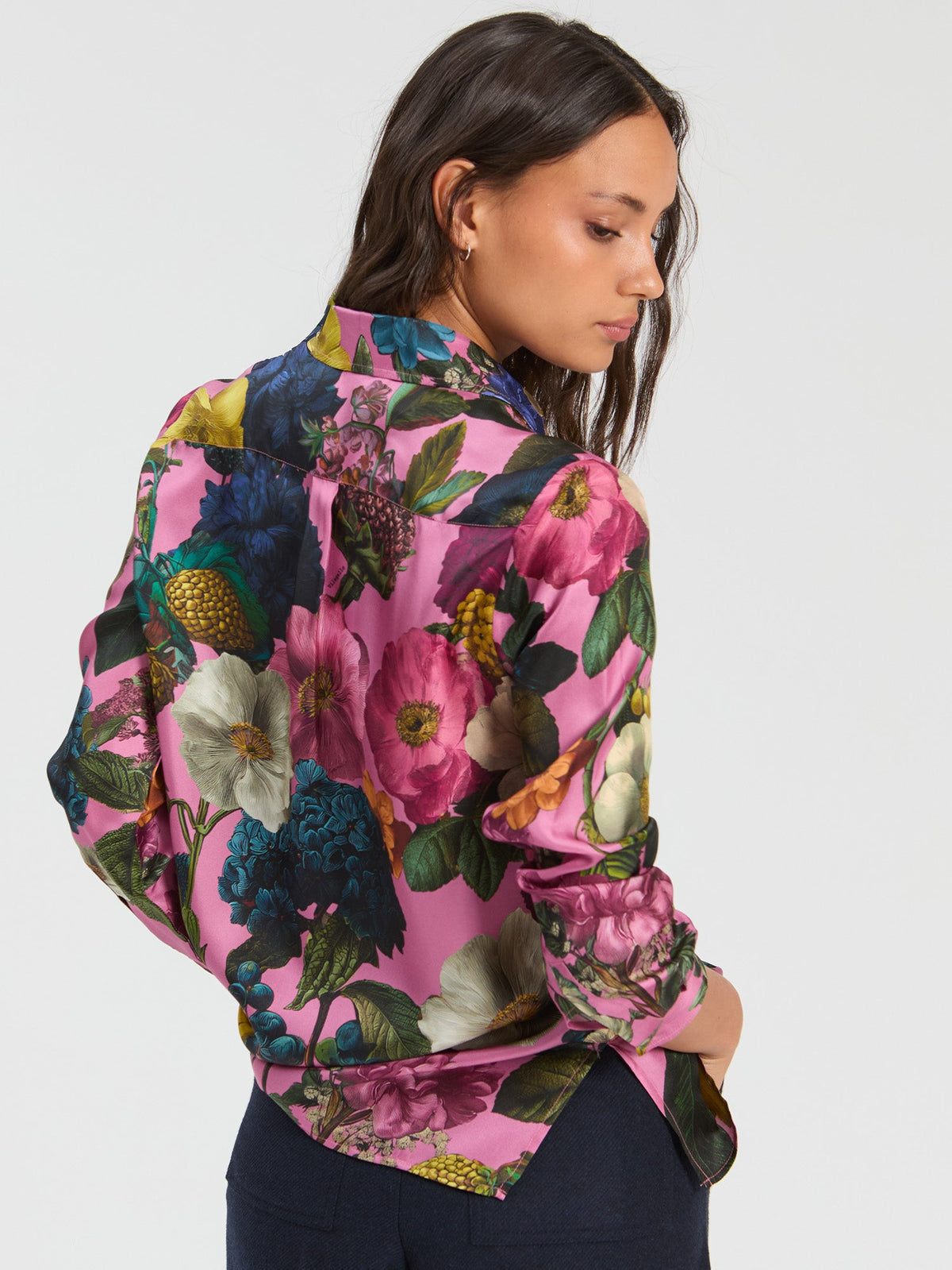 Floral Print Silk Blouse